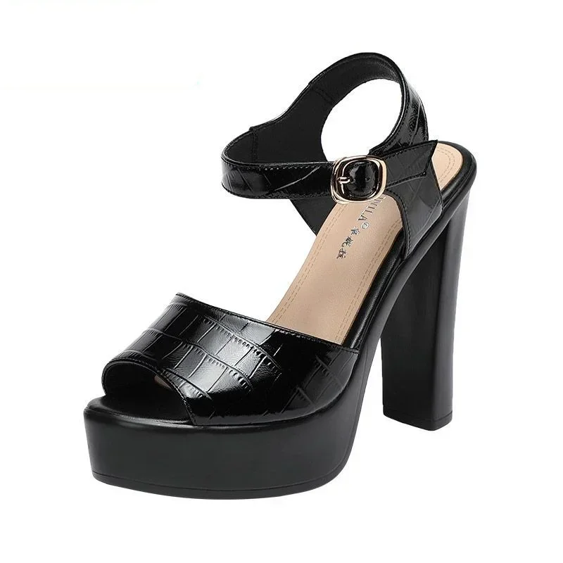 Platform Sneakers Chunky - 10cm 13cm Fashion Genuine Leather Sandals