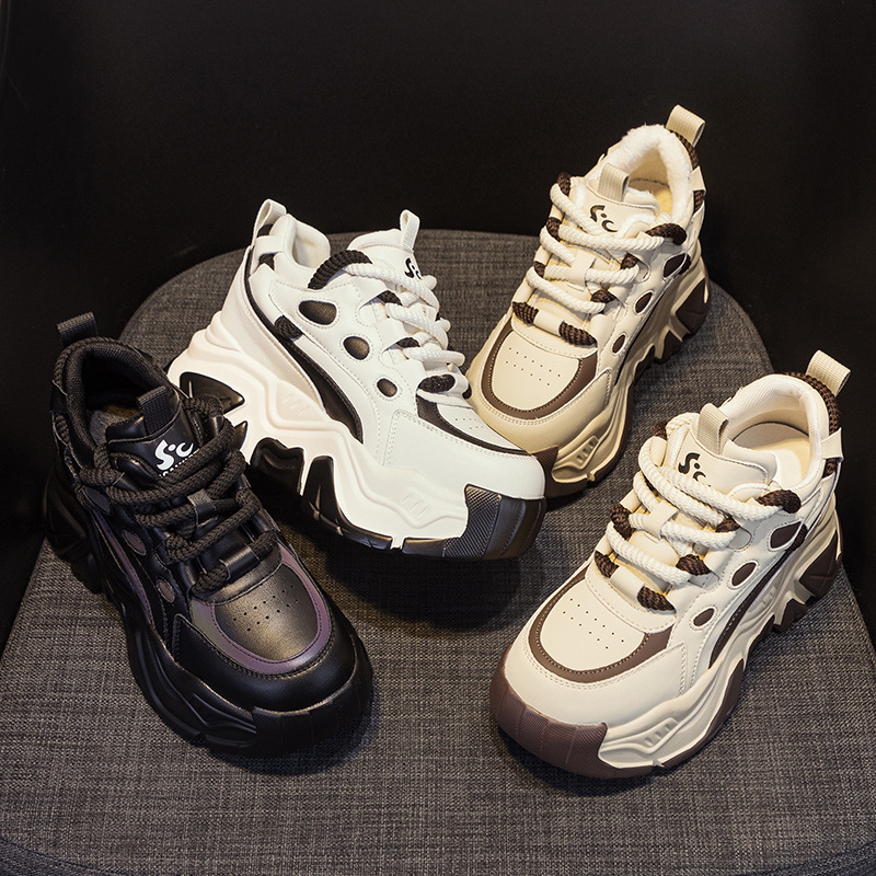 Women'S Shoes Casual Sneakers - 2026New leather inner height-increasing shoes for