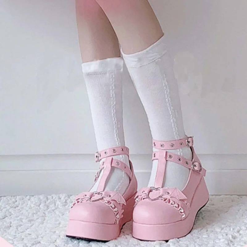 New Sweet Heart Buckle Wedges  - огляд і ціна Slingback Pumps Women