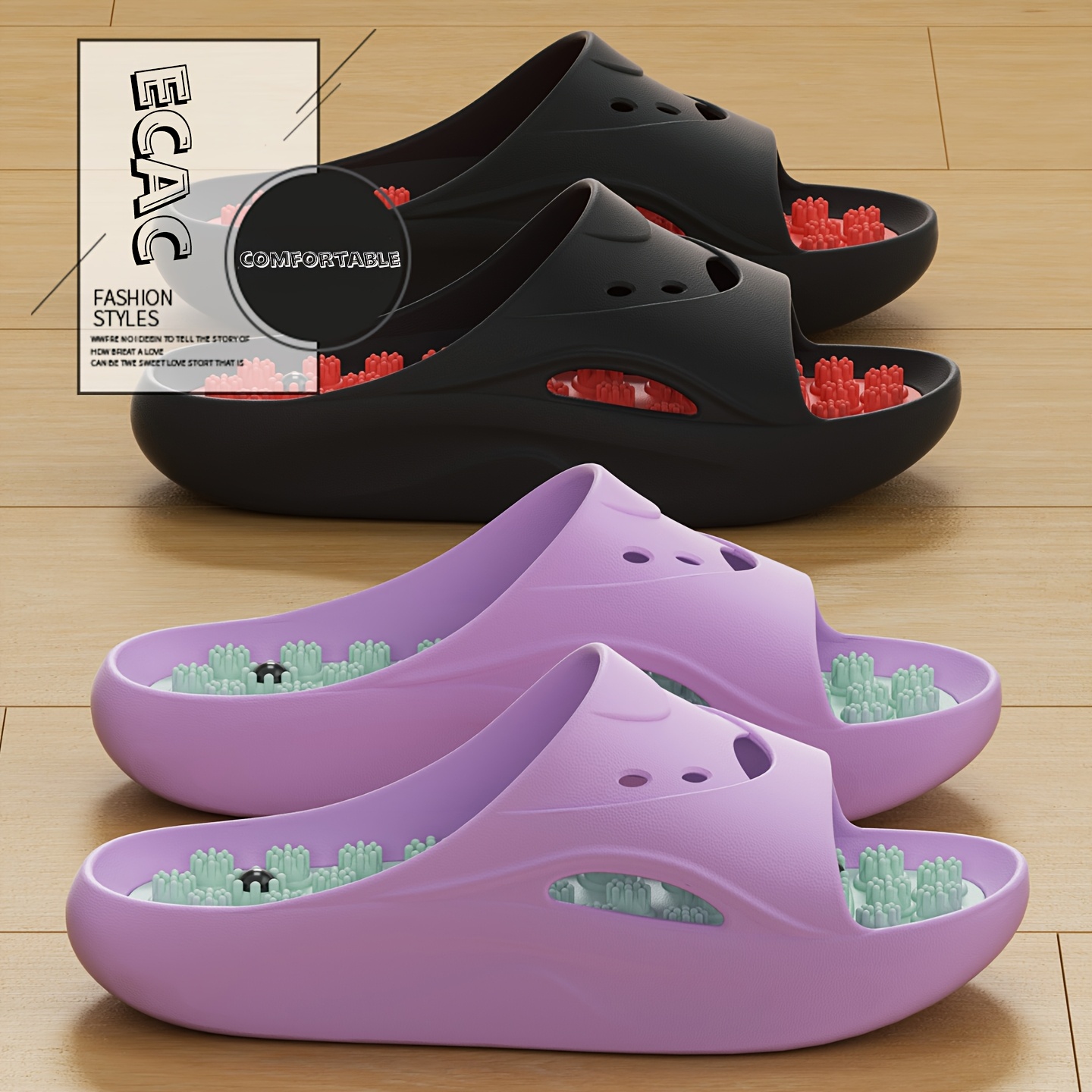 Women Men EVA Massage Slippers - огляд і ціна Women'S Shoes Cloud