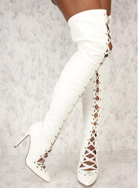 Fashion Women White Black Soli - огляд і ціна Ribbon Tie Heel