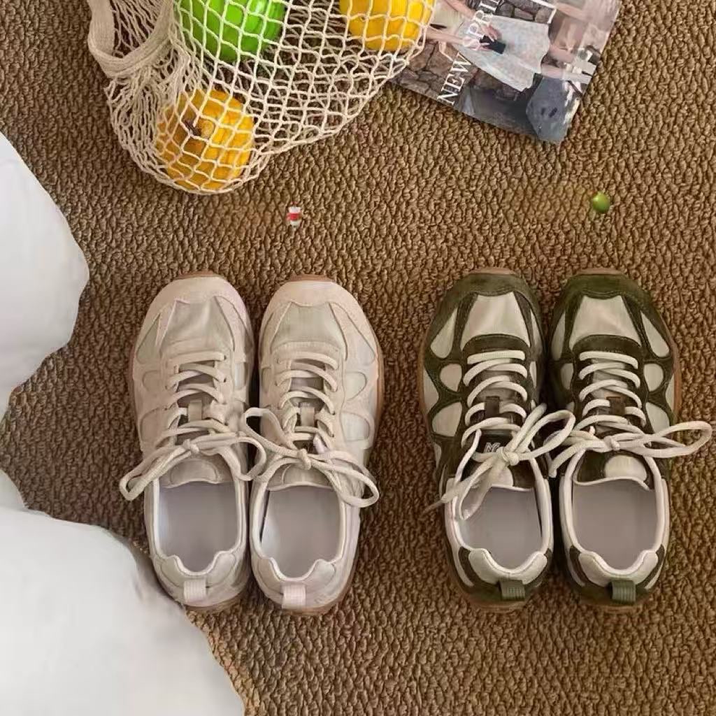 Vintage Patchwork Lace Up Snea - огляд і ціна Women'S Shoes Casual Sneakers