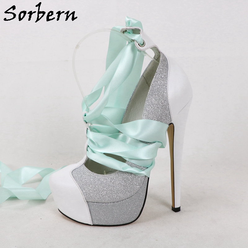 Sorbern White Real Leather Wom - огляд і ціна Ribbon Tie Heel