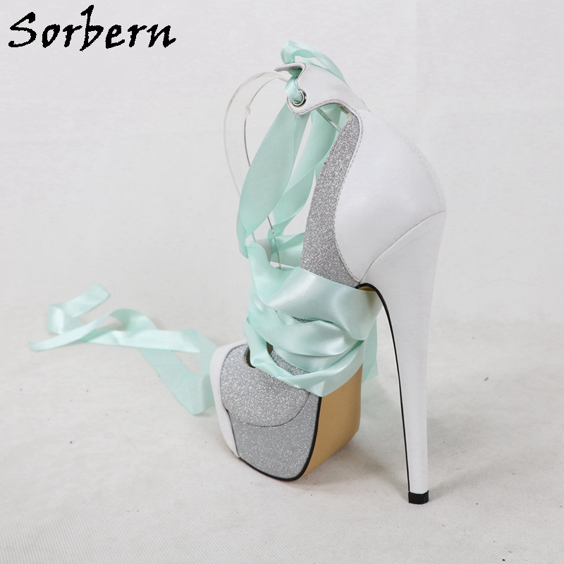 Sorbern White Real Leather Wom - огляд і ціна Ribbon Tie Heel
