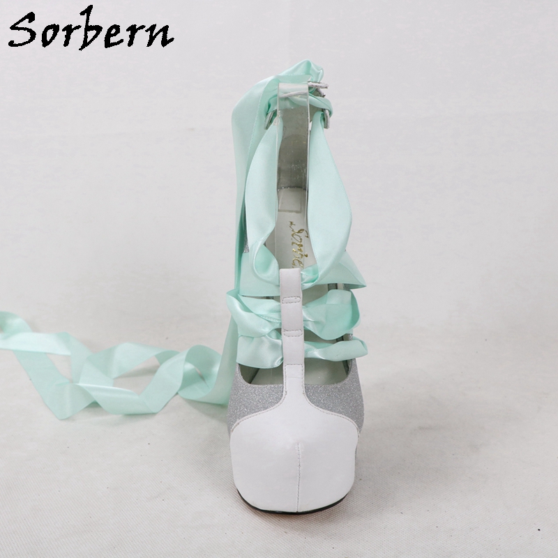 Sorbern White Real Leather Wom - огляд і ціна Ribbon Tie Heel
