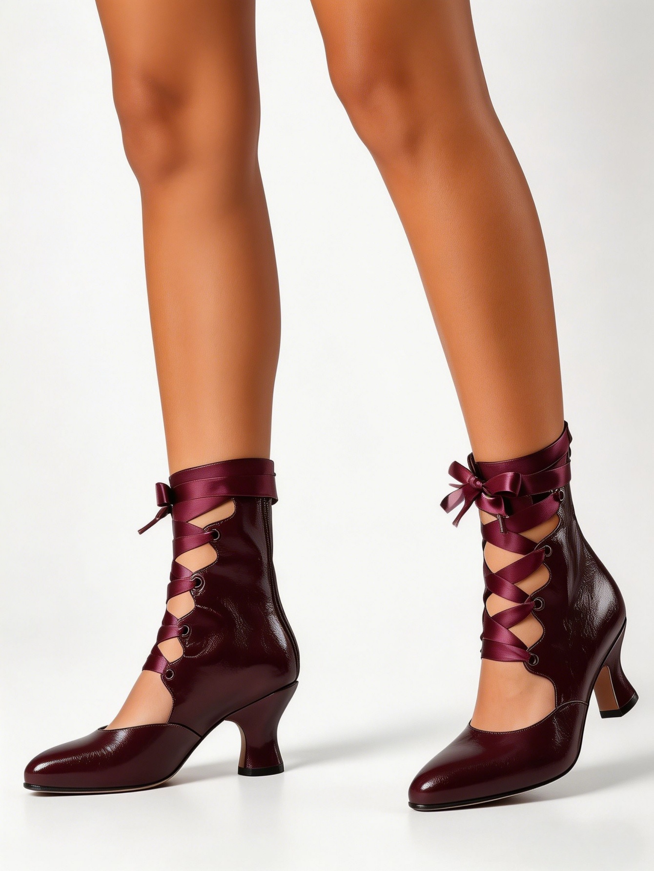 Gothic Lace Up High Heels For  - огляд і ціна Ribbon Tie Heel