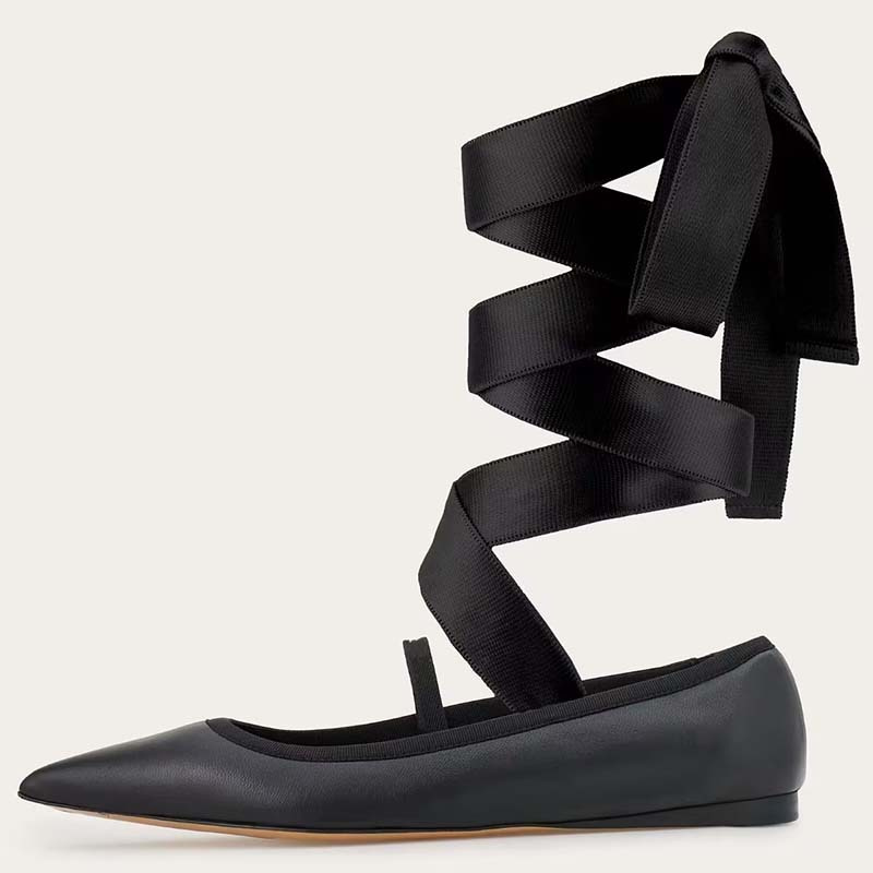 Women Ballet Flat Shoes Child  - огляд і ціна Ribbon Tie Heel