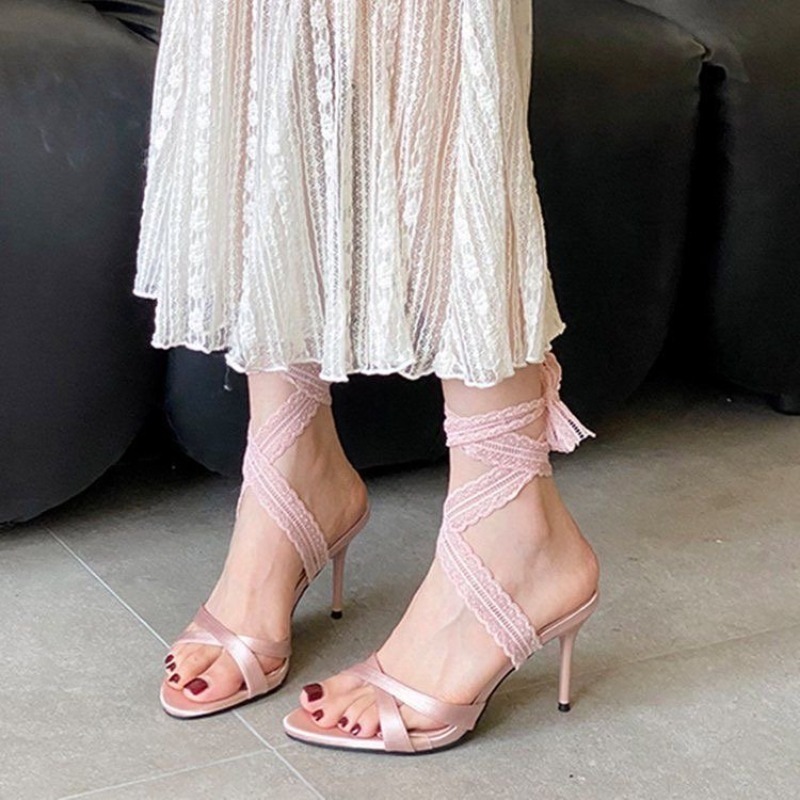 Elegant Women High Heels Sanda - огляд і ціна Ribbon Tie Heel